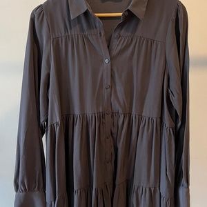 Zara mini tiered long sleeve dress